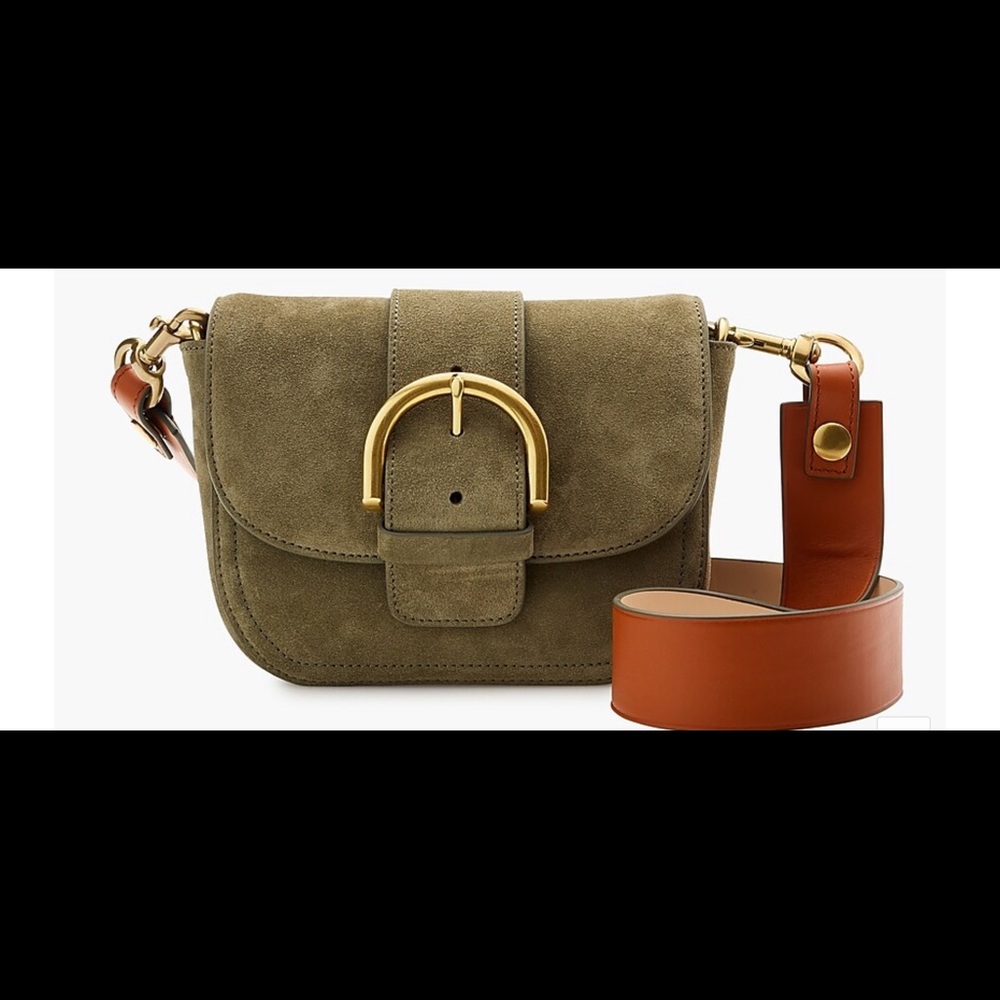 J Crew NWOT Crossbody buckle bag in Italian suede